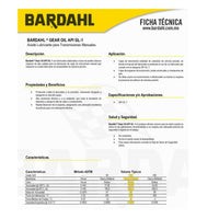 Aceite para Transmisión Fluido Manual Sae140 946ml Bardahl