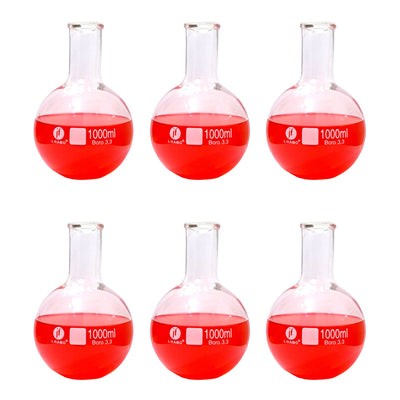 Matraz Fondo Plano Florencia 1000 Ml Paq C/6 Jf Lhabo