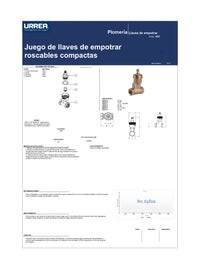 Juego de Llaves de Empotrar Roscables Compactas 52c Urrea