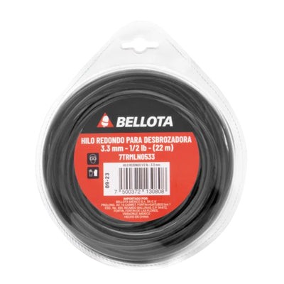 Hilo Redondo 22m P/desbrozadora 1/2 Lb 3.3mm Negro 7trmln0533 Bellota