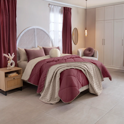 Set de Edredon + Cubrecama Y Accesorios King Size Xl Vianney