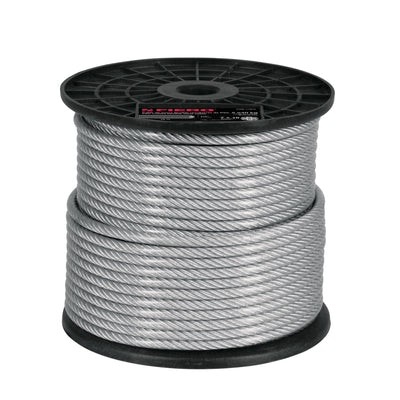 Cable Acero Recubierto Pvc 1/4 7x19 Hilos 75 Mt 44224 Fiero